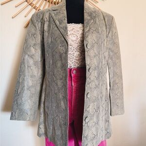 Women's Gray Snakeskin Jacket